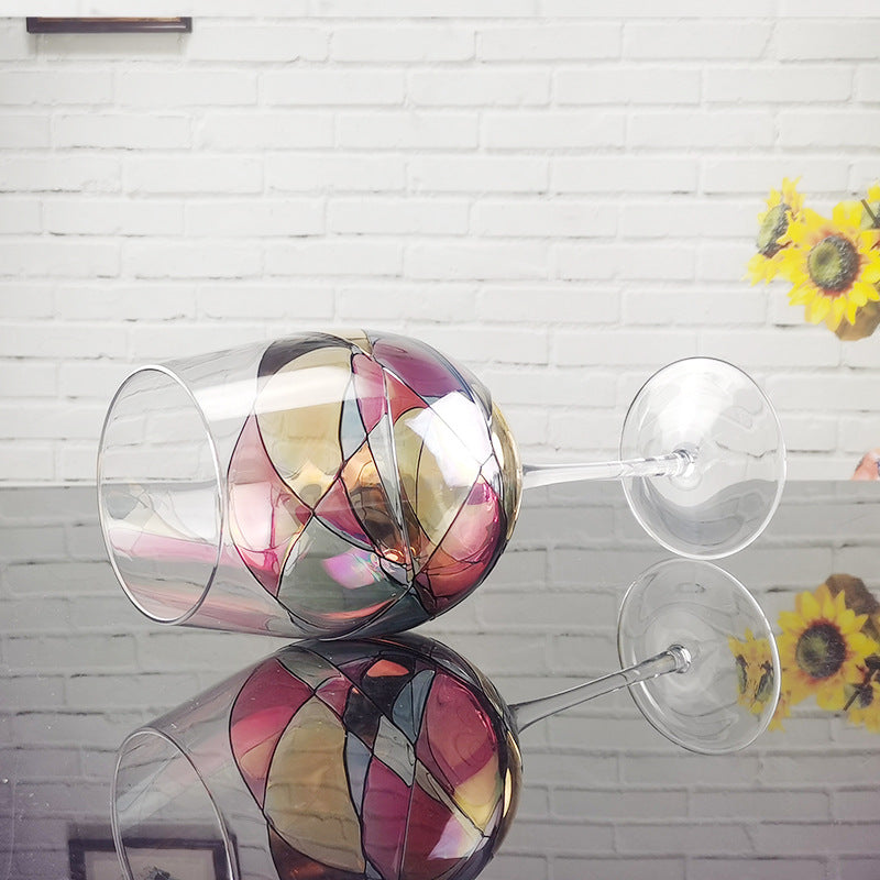 Elevate Your Dining Experience with Our Colored Crystal Goblet